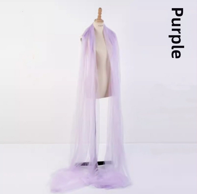 Hanfu klasický tanečný šál s sieťkou, dĺžka 4 m