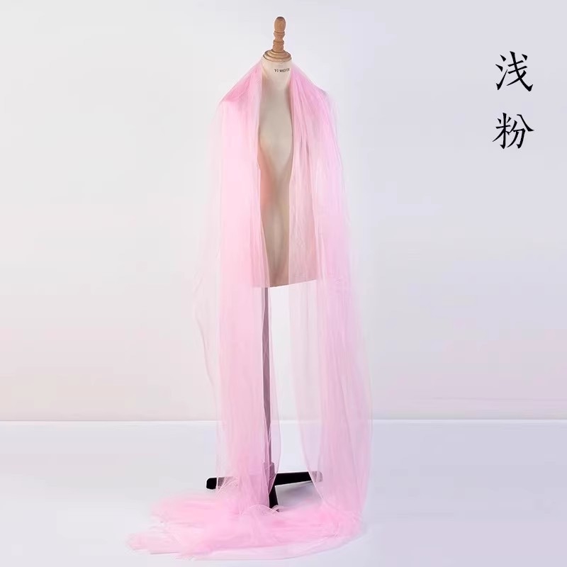 Hanfu klasický tanečný šál s sieťkou, dĺžka 4 m