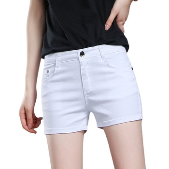 Pantaloni capri de vară pentru femei, stil coreean, culori candy, din bumbac, croi slim, mărime plus, talie medie, lungime 3/4