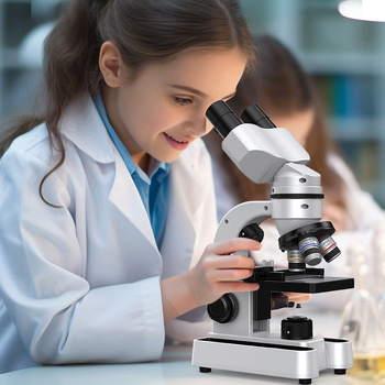 Binokulárny biologický mikroskop pre vzdelávanie a výskum, zväčšenie 40–1600x