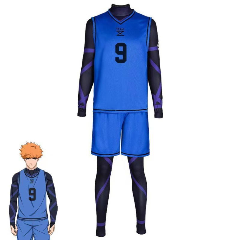 BLUELOCK син джърси за cosplay – аниме спортно облекло