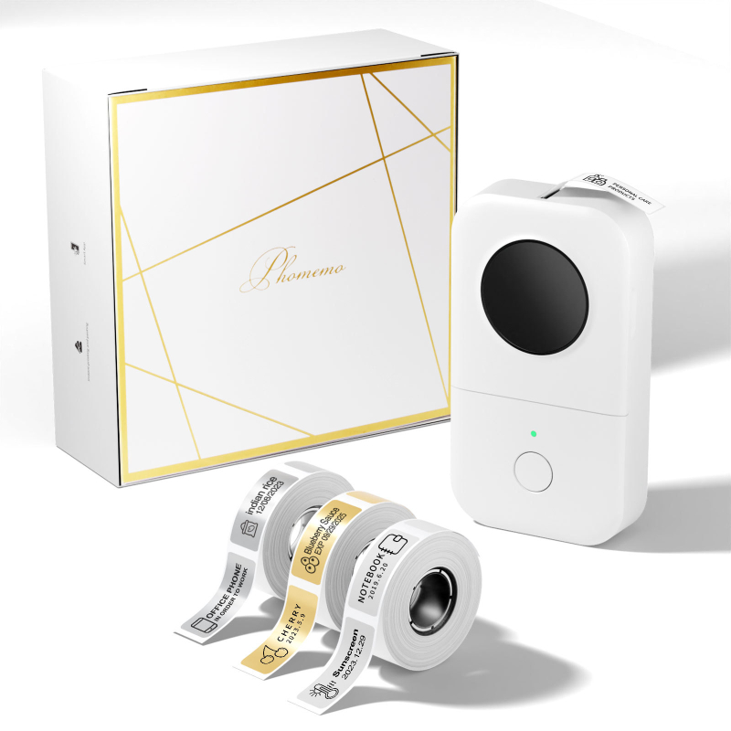 Phomemo D30 термопринтер за етикети – ръчен, преносим, безжичен Bluetooth, мини принтер за стикери