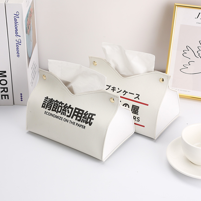 Muji stil minimalistički stolni držač maramica, kožna kutija za dom, hotel, restoran, ured i automobil