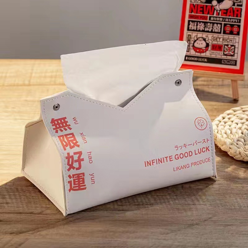 Muji stil minimalistički stolni držač maramica, kožna kutija za dom, hotel, restoran, ured i automobil