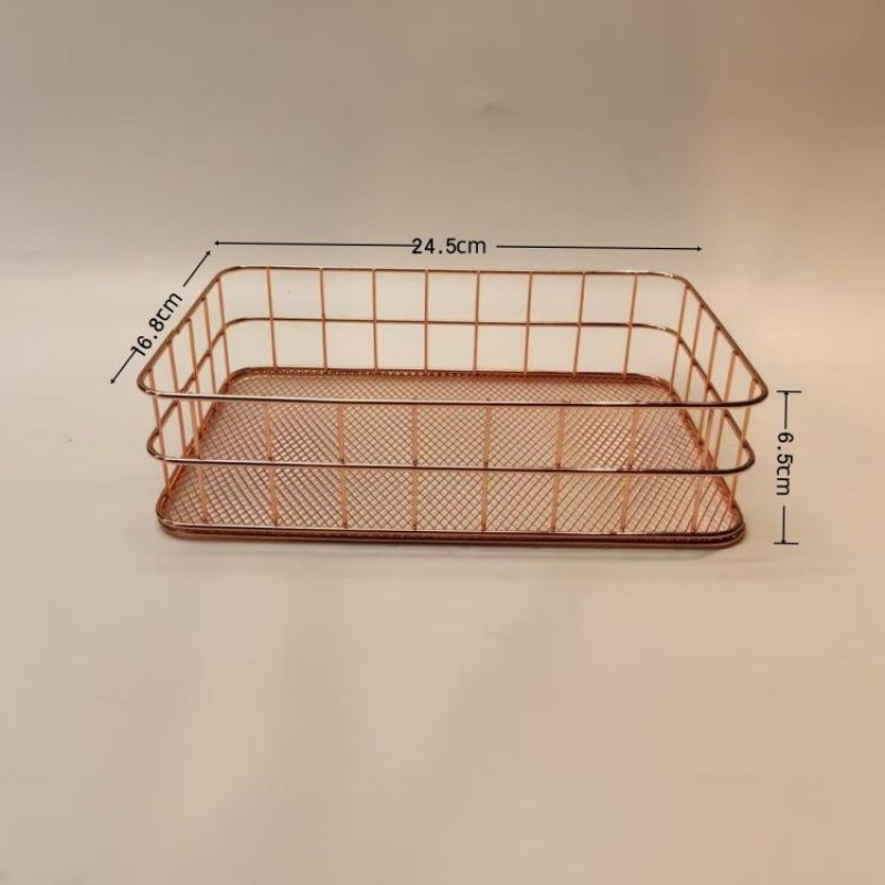Stolni organizator od kovanog željeza – košara za skladištenje grickalica i kozmetike, hamsterovo gnijezdo, kuhinjska i kućna organizacija, za djevojke