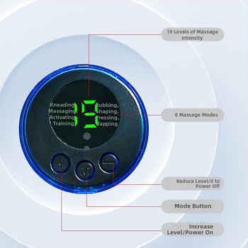 Inteligentný EMS masér na nohy s mikroprúdom, nabíjateľný a prenášateľný masážny vankúš na nohy
