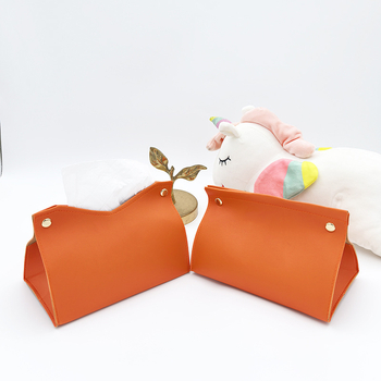 Kožna kutija za maramice za dom, blagovaonu i automobil; luksuzan minimalistički dizajn, višebojna