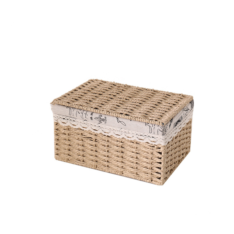 Pletene košarica za skladištenje od slame, za rublje i igračke, japanski stil, veličine: mala 30×20×15 cm; srednja 35×25×18 cm; velika 40×30×21 cm