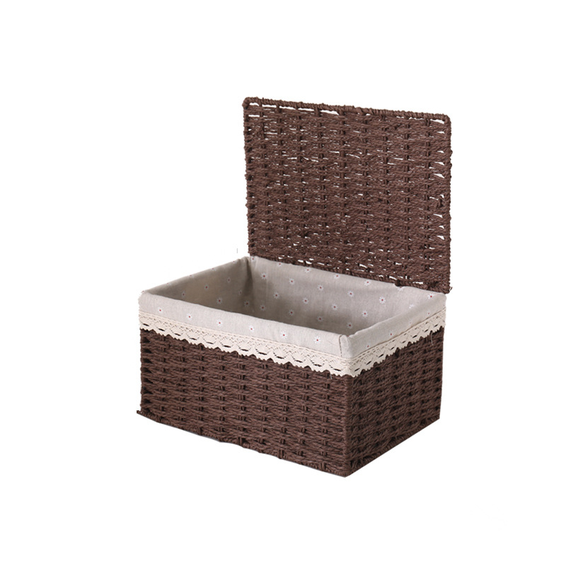 Pletene košarica za skladištenje od slame, za rublje i igračke, japanski stil, veličine: mala 30×20×15 cm; srednja 35×25×18 cm; velika 40×30×21 cm