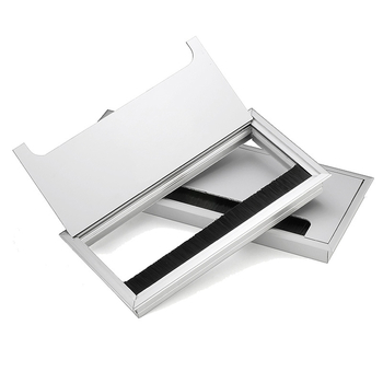 Aluminijska kutija za kabel s poklopcem od aluminijske legure, kvadratni poklopac za otvore za kabel, dekorativni poklop za stolnu organizaciju kablova, moderan minimalistički dizajn, oksidirani završetak