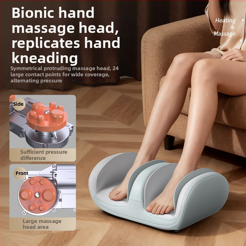 Masaj pentru picioare și gambe, aparat multifuncțional de masaj pentru picioare și tălpi, control inteligent, frământare și compresie caldă