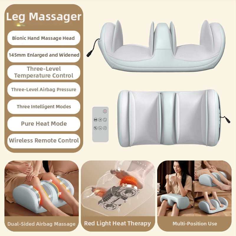 Masaj pentru picioare și gambe, aparat multifuncțional de masaj pentru picioare și tălpi, control inteligent, frământare și compresie caldă