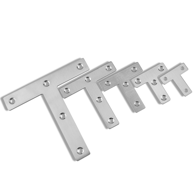 Colțare din oțel inoxidabil în formă L și T, conector pentru foi metalice, suport plat de fixare, versiune îngroșată