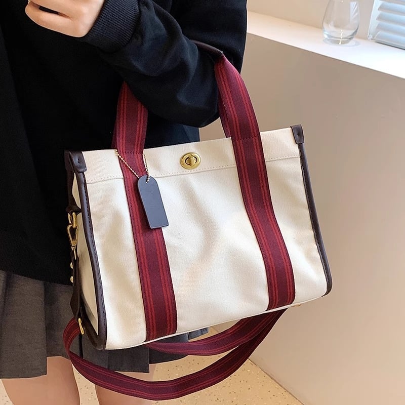 Ženska platnena torba velikog kapaciteta, casual tote, srednja veličina, crossbody za posao i svakodnevnu upotrebu
