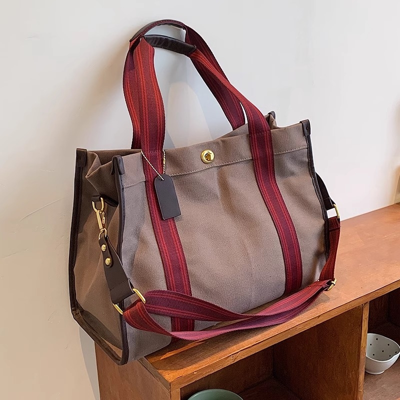 Ženska platnena torba velikog kapaciteta, casual tote, srednja veličina, crossbody za posao i svakodnevnu upotrebu