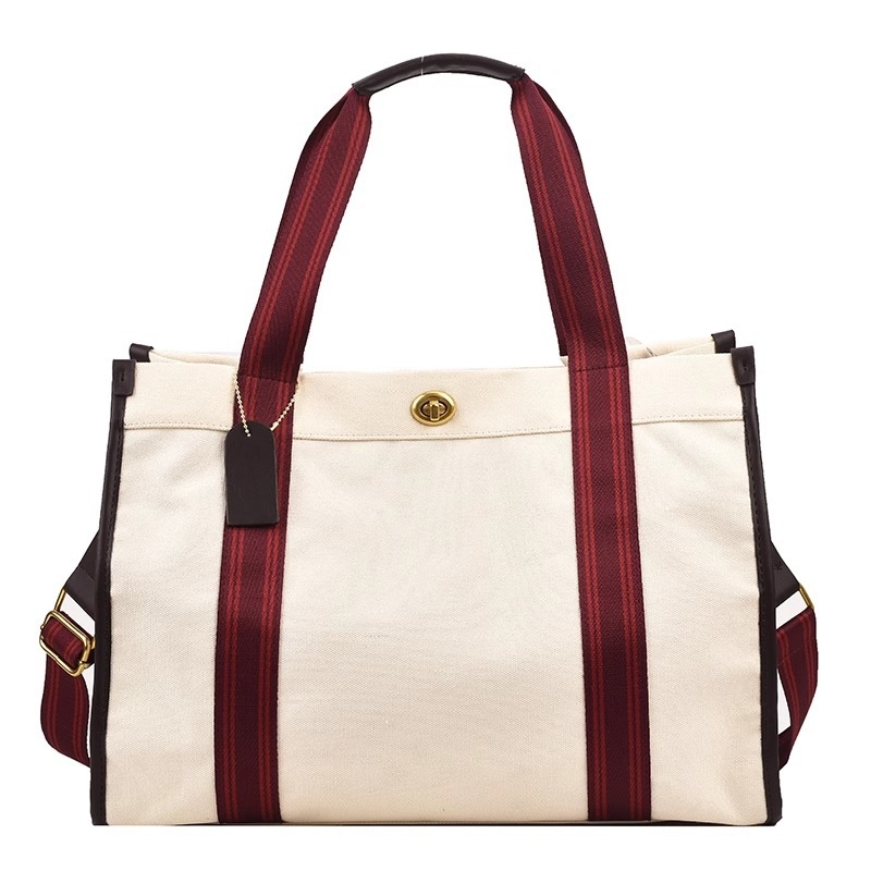 Ženska platnena torba velikog kapaciteta, casual tote, srednja veličina, crossbody za posao i svakodnevnu upotrebu