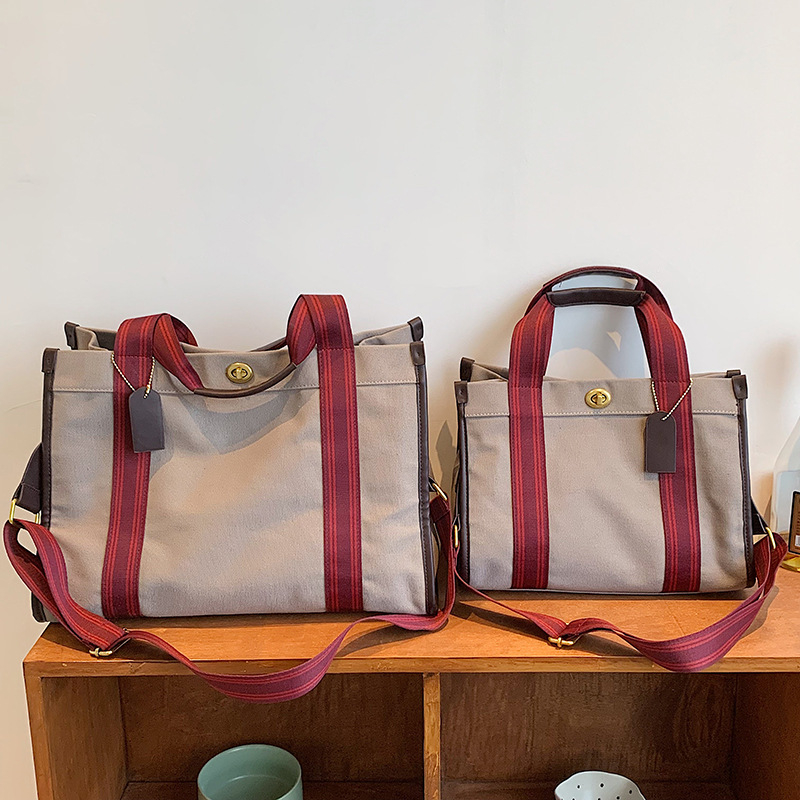Ženska platnena torba velikog kapaciteta, casual tote, srednja veličina, crossbody za posao i svakodnevnu upotrebu