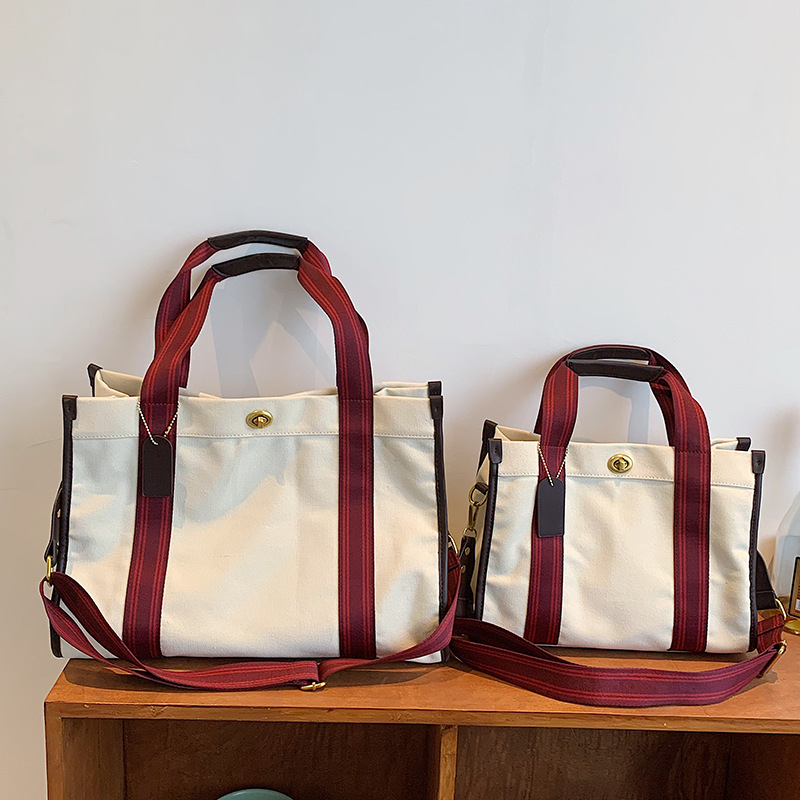 Ženska platnena torba velikog kapaciteta, casual tote, srednja veličina, crossbody za posao i svakodnevnu upotrebu