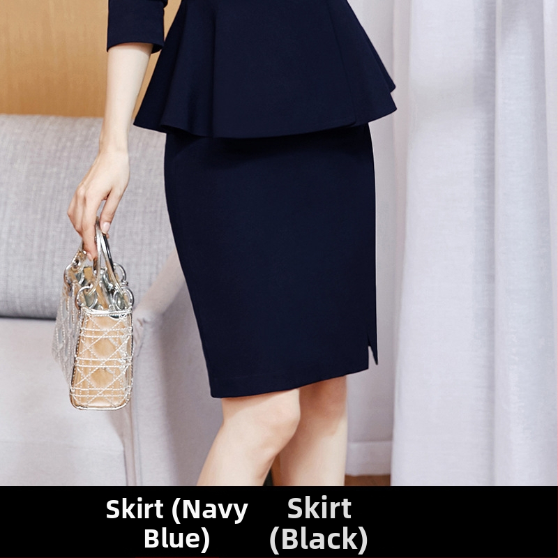 Ženski poslovni kostim za proljeće i jesen, formalno uredski outfit, elegantan uski kroj