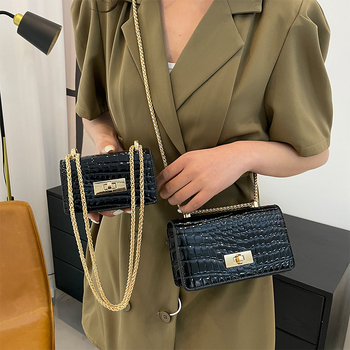 Minimalistička lančana crossbody torba, mala kvadratna torba za svakodnevnu upotrebu, PU koža