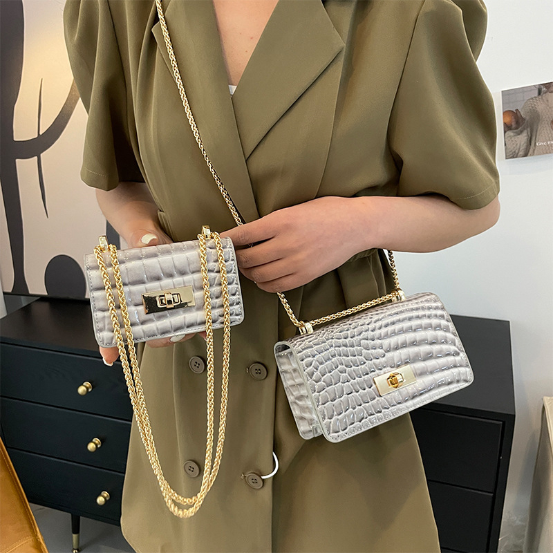 Minimalistička lančana crossbody torba, mala kvadratna torba za svakodnevnu upotrebu, PU koža