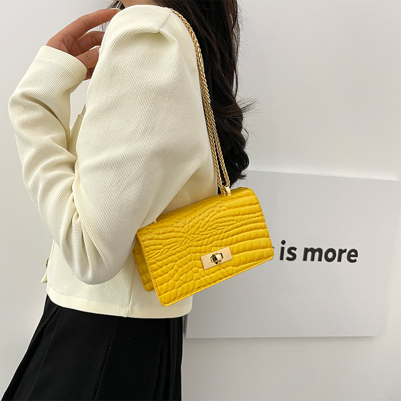 Minimalistička lančana crossbody torba, mala kvadratna torba za svakodnevnu upotrebu, PU koža