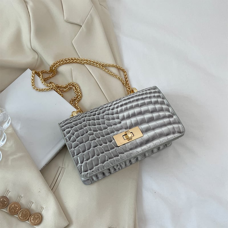 Minimalistička lančana crossbody torba, mala kvadratna torba za svakodnevnu upotrebu, PU koža