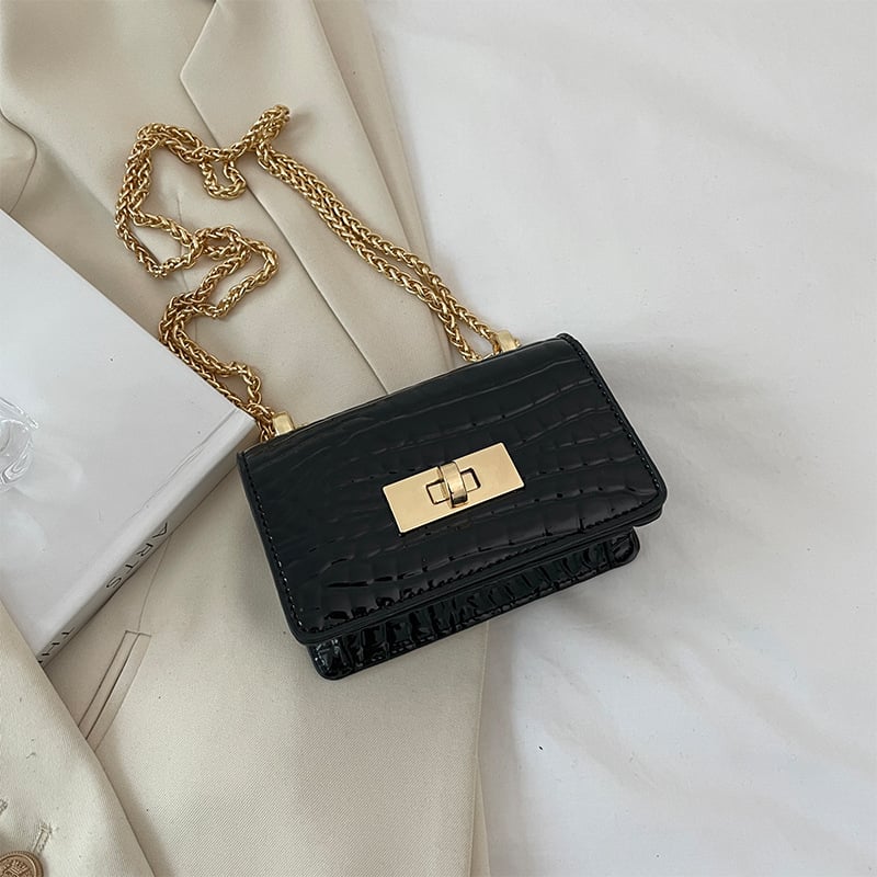 Minimalistička lančana crossbody torba, mala kvadratna torba za svakodnevnu upotrebu, PU koža