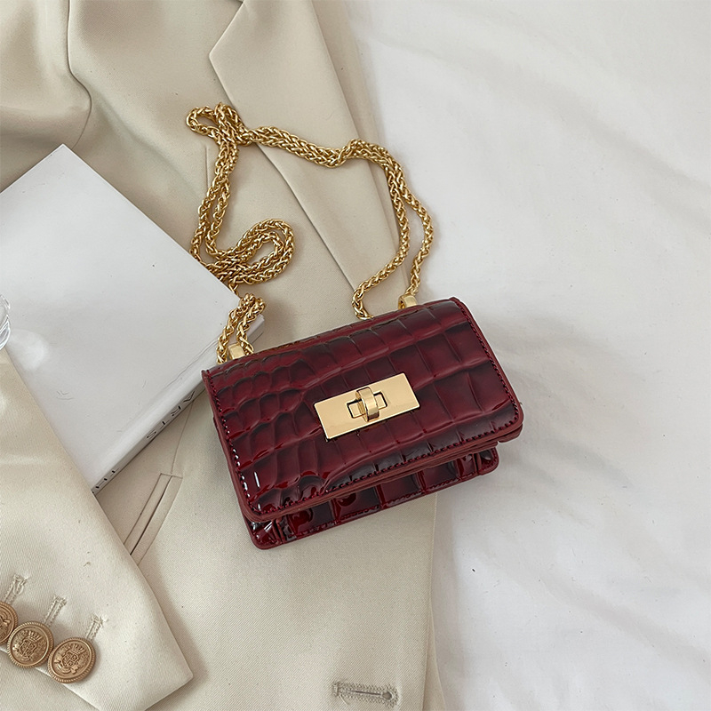 Minimalistička lančana crossbody torba, mala kvadratna torba za svakodnevnu upotrebu, PU koža
