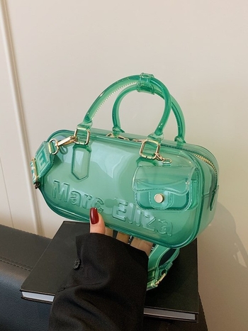 Ženska prozirna PVC torbica za crossbody s zatvaračem, ljeto 2025