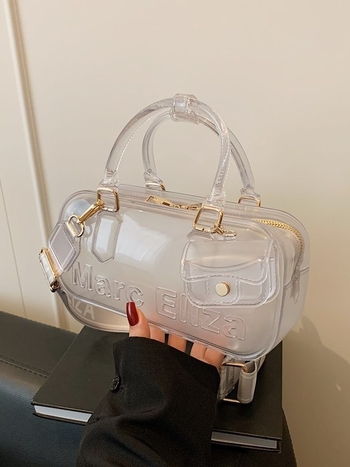 Ženska prozirna PVC torbica za crossbody s zatvaračem, ljeto 2025
