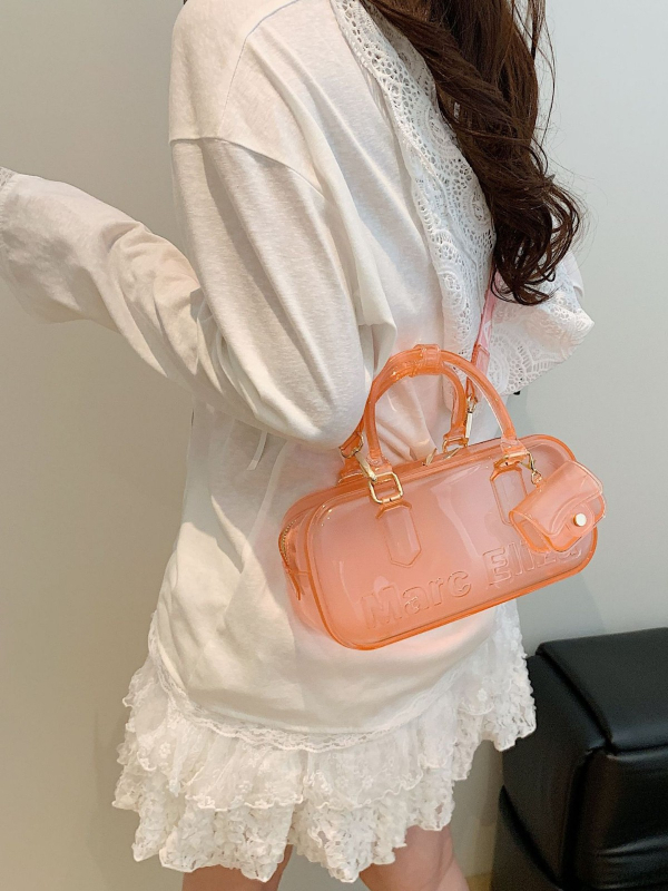 Ženska prozirna PVC torbica za crossbody s zatvaračem, ljeto 2025
