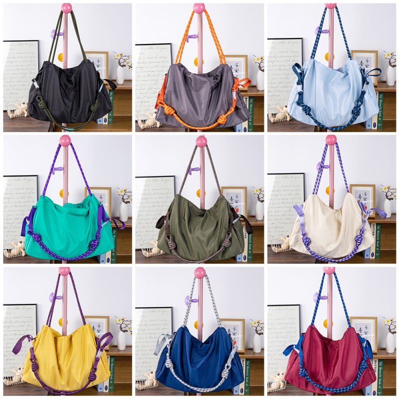 2025 novi stil crossbody torba s jednim remenom, jednobojna, velika kapaciteta, casual najlon, ženska torba