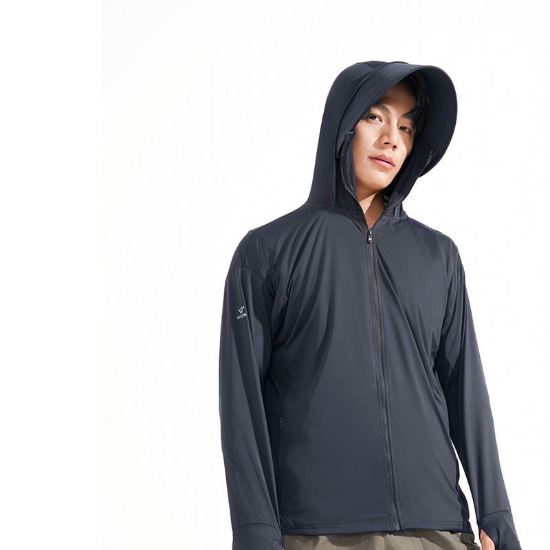 Jachetă de protecție UV UPF50+ pentru vară, exterior, ușoară, cu glugă, unisex