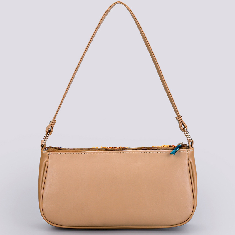 Torba za rameno sa šljokicama i vezom cvjetnog uzorka, mala kvadratna crossbody torba
