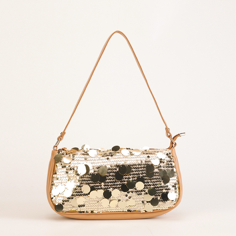 Torba za rameno sa šljokicama i vezom cvjetnog uzorka, mala kvadratna crossbody torba