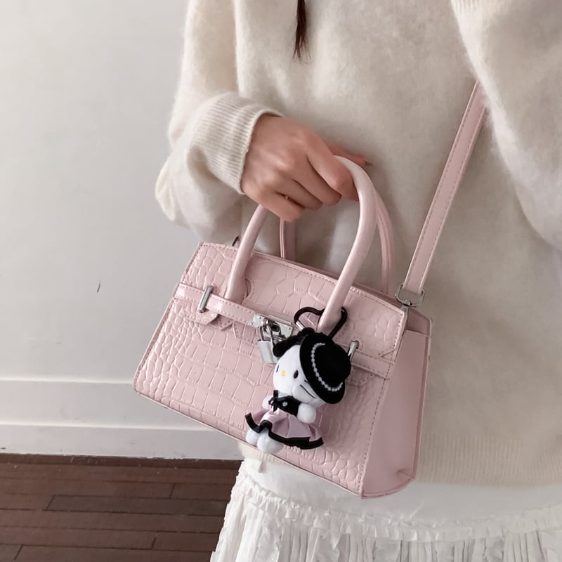 Premium ženska torba s uzorkom krokodila i platinskim završetkom, 2025 novi model, svestrana crossbody torba i mala kvadratna torba