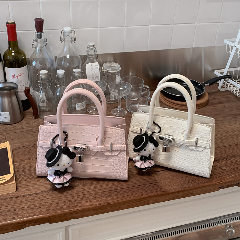 Premium ženska torba s uzorkom krokodila i platinskim završetkom, 2025 novi model, svestrana crossbody torba i mala kvadratna torba