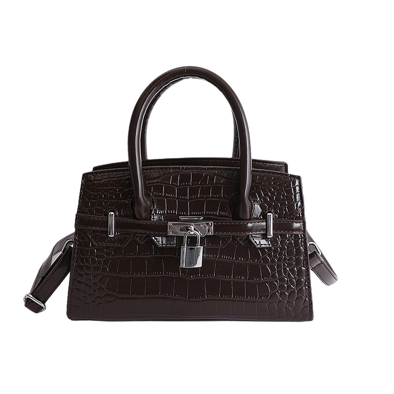 Premium ženska torba s uzorkom krokodila i platinskim završetkom, 2025 novi model, svestrana crossbody torba i mala kvadratna torba