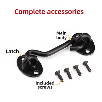Cârlig de fereastră din oțel inoxidabil negru, îngroșat – accesorii pentru uși și ferestre