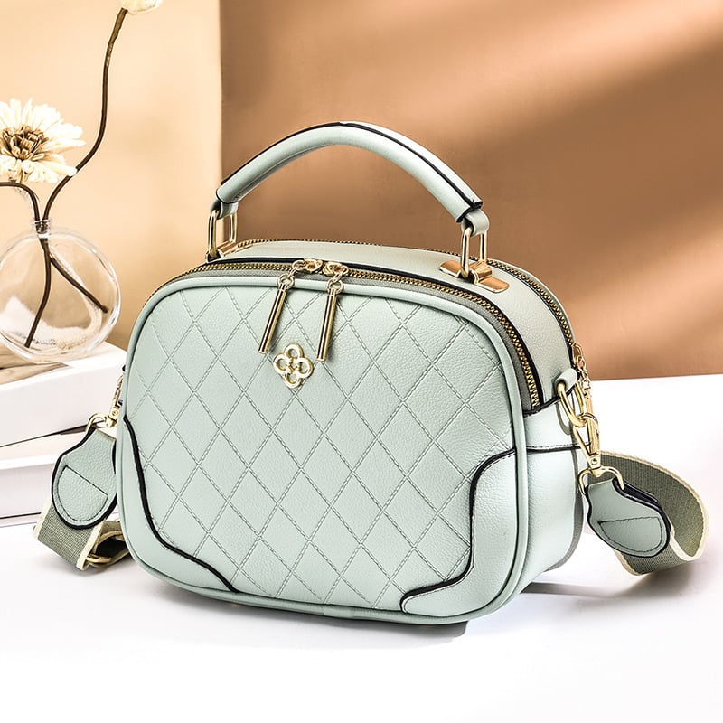 Ženska mala kvadratna torbica s kariranim uzorkom – PU torba za rameno i crossbody, gradski stil