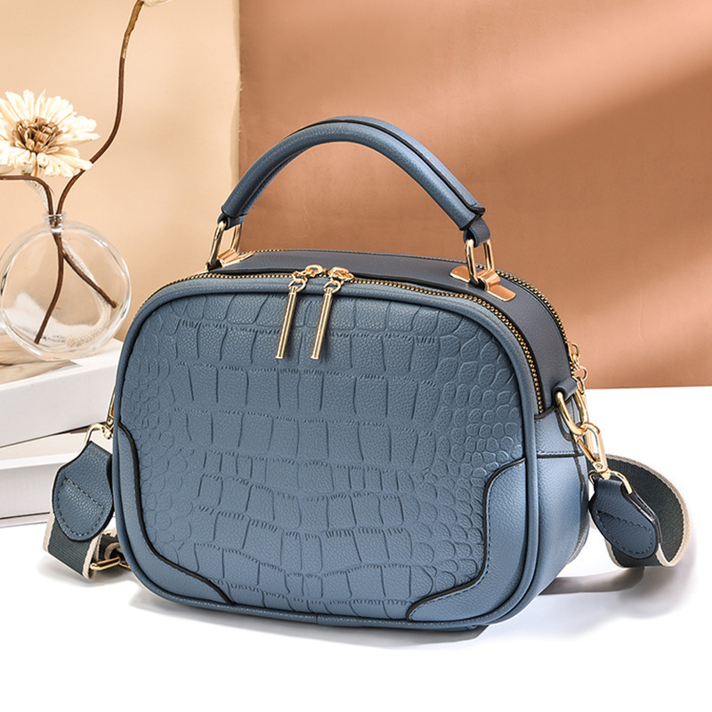 Ženska mala kvadratna torbica s kariranim uzorkom – PU torba za rameno i crossbody, gradski stil