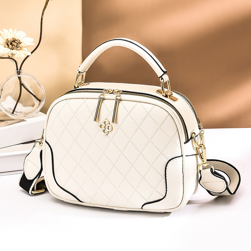Ženska mala kvadratna torbica s kariranim uzorkom – PU torba za rameno i crossbody, gradski stil