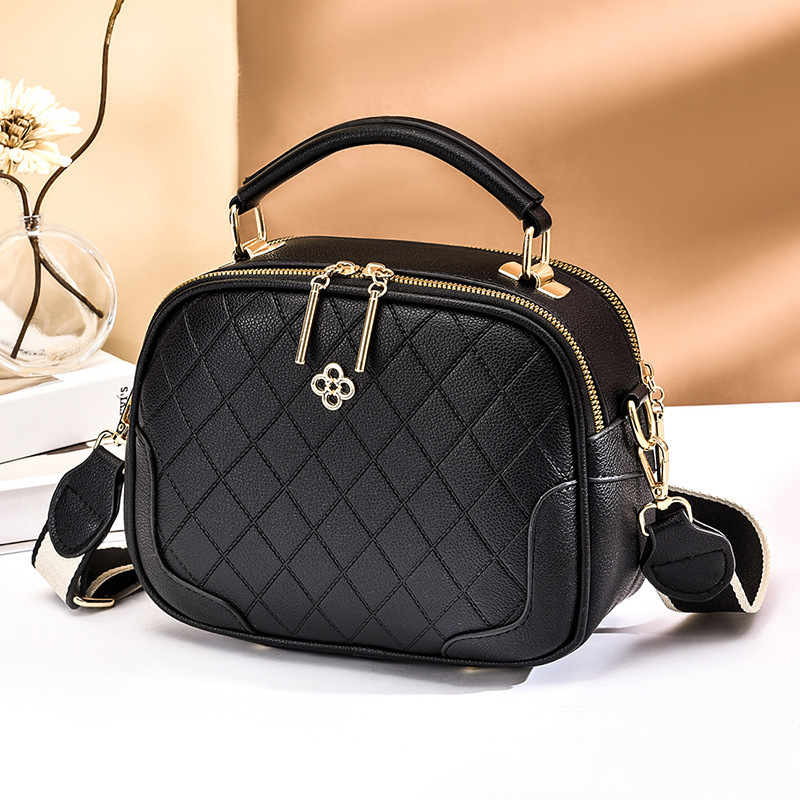 Ženska mala kvadratna torbica s kariranim uzorkom – PU torba za rameno i crossbody, gradski stil