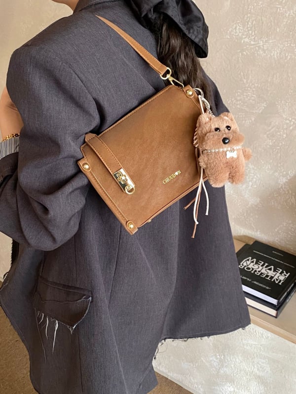 Dámska retro malá štvorcová crossbody taška s matnou textúrou, jar 2026