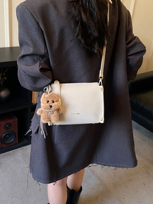 Dámska retro malá štvorcová crossbody taška s matnou textúrou, jar 2026