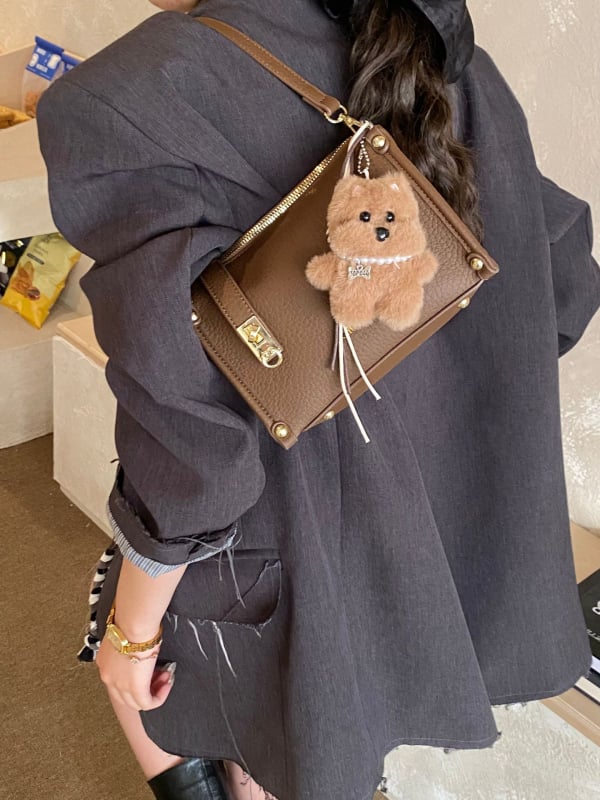 Dámska retro malá štvorcová crossbody taška s matnou textúrou, jar 2026