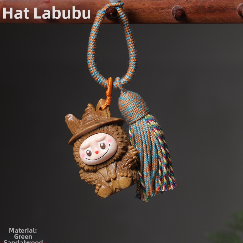 Pandantiv din lemn masiv, gravat, în stil influencer, accesoriu decorativ pentru mașină și rucsac