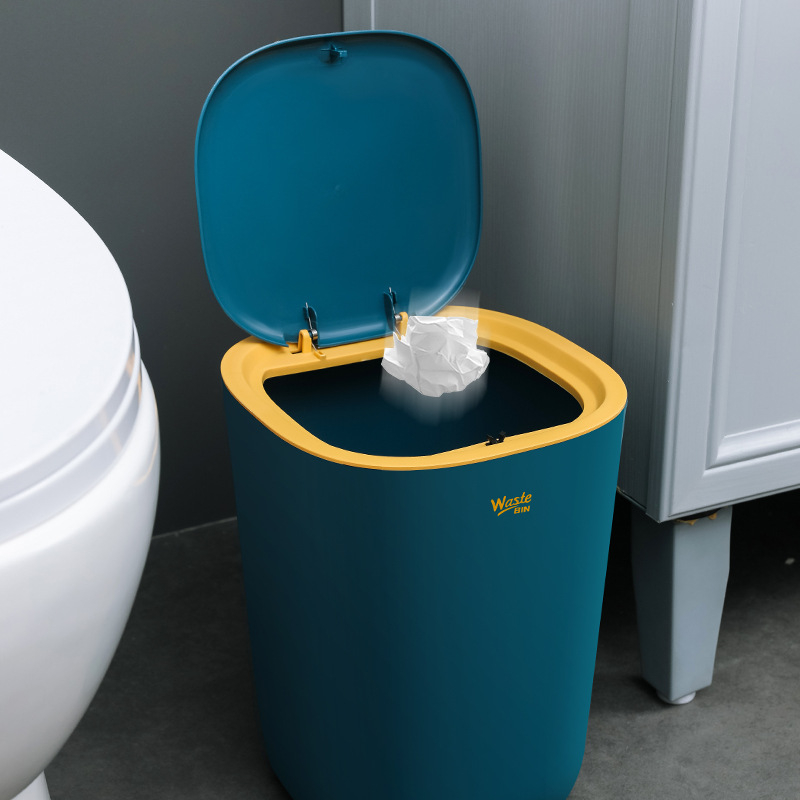 Minimalistički koš za smeće s push-mechanizmom, 8 L, kućna upotreba — spavaća soba, dnevni boravak, kuhinja, kupaonica, elegantan dizajn