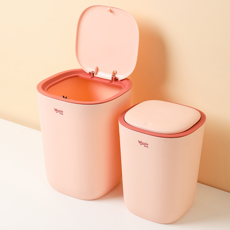 Minimalistički koš za smeće s push-mechanizmom, 8 L, kućna upotreba — spavaća soba, dnevni boravak, kuhinja, kupaonica, elegantan dizajn